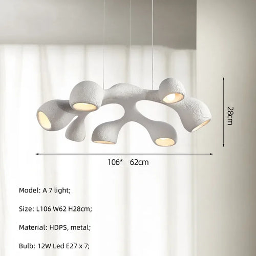 Minimalist resin pendant light for a contemporary interior - vue 10 sur 9