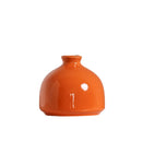 Modern Ceramic Vase with Minimalist Design, Dried Flower Vase, New Chinese Style Ceramic Vase, Luxury Home Decor Orange Ceramic