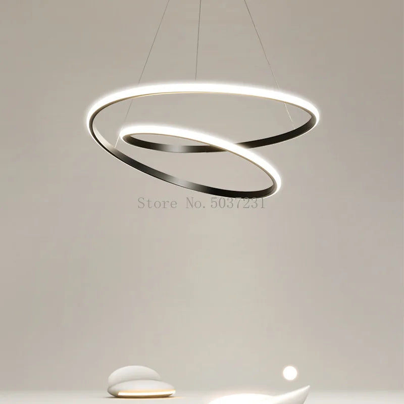 lustre circulaire minimaliste pour éclairage moderne intérieur - vue 4 sur 10