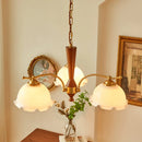 lustre vintage médiéval romantique en bois massif style japonais rétro