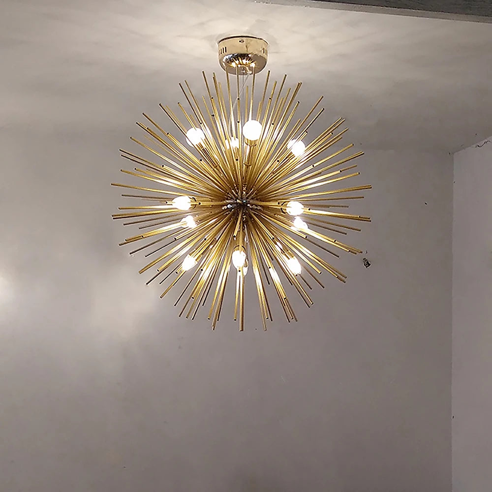 lustre nordic led aluminium pissenlit éclairage spoutnik winfordo - vue 3 sur 7