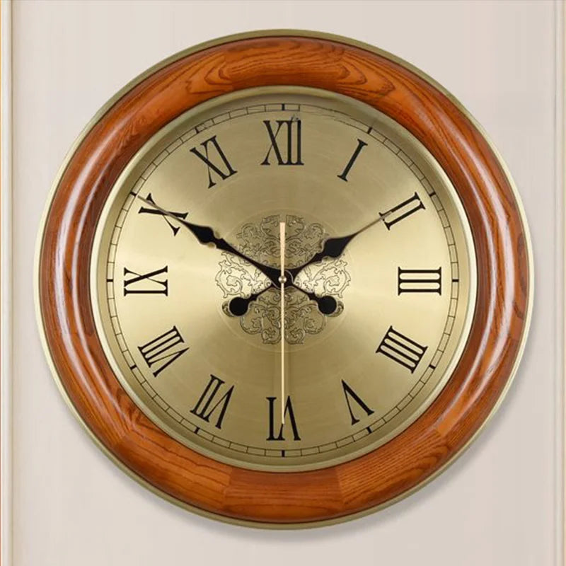 vintage wooden wall clock elegant design silent luxury decor