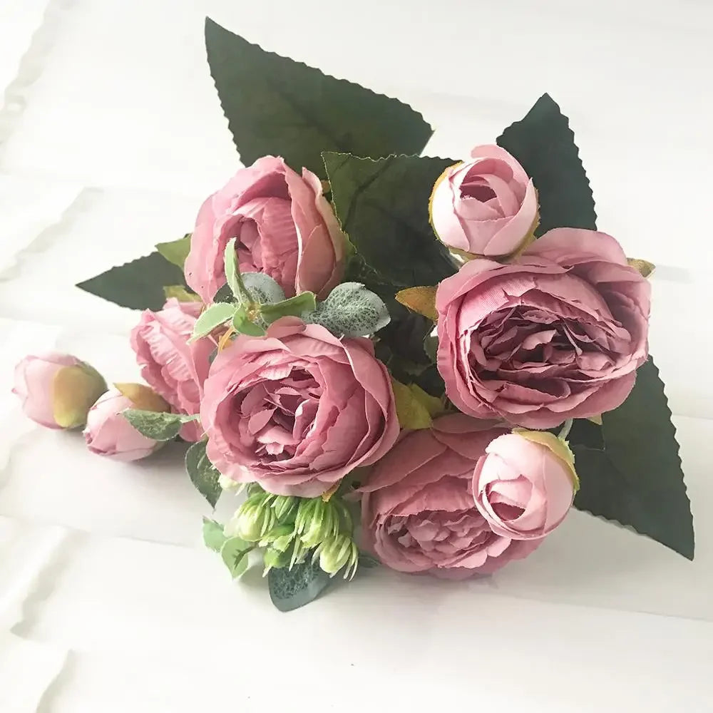 petit bouquet de fleurs artificielles pour décoration printanière et mariage - vue 34 sur 37