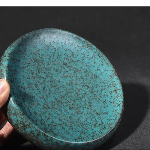 Assiettes plates ceramique style retro kiln sushi dessert