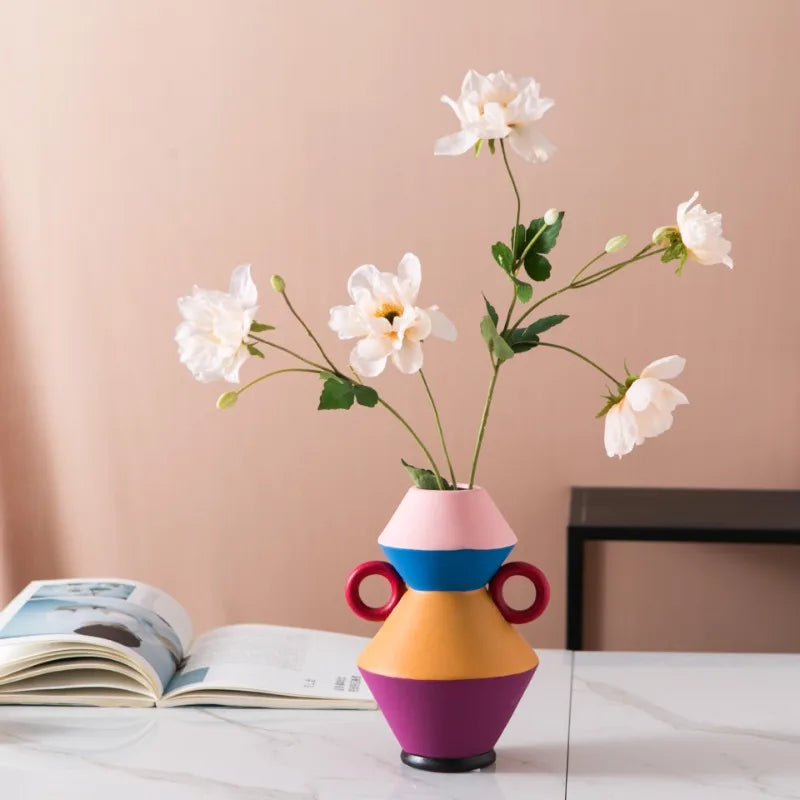 vase en céramique moderne pour décoration florale élégante - vue 3 sur 8