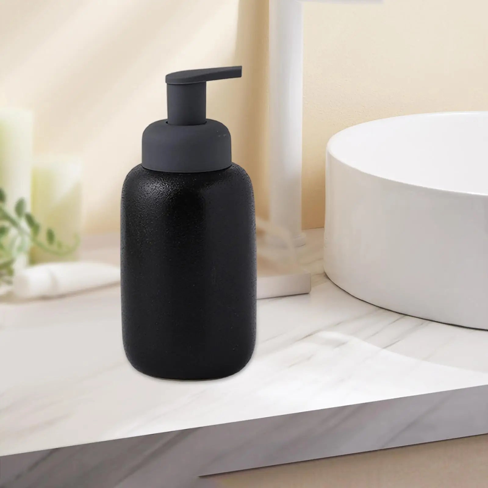 distributeur de savon liquide en céramique réutilisable pour salle de bain - vue 12 sur 12