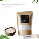 350Gwhite Snow Pearled-Candles with Wicks - Diy Candle Sand, Refillable Candle DIY Send wick