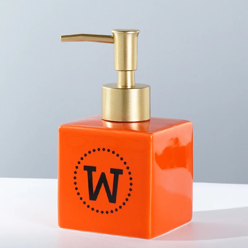 WHYOU Cermic Separate Shampoo Shower Gel Bottle, Liquid Soap Dispensers, Emulsion, Latex Hand Wish Bottles, Bathroom Accessories - vue 5 sur 18