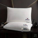 All Cotton Pillow with Thickened and Encrypted Core for Neck Protection, Available in 3 Heights, Bedroom Pillow, White