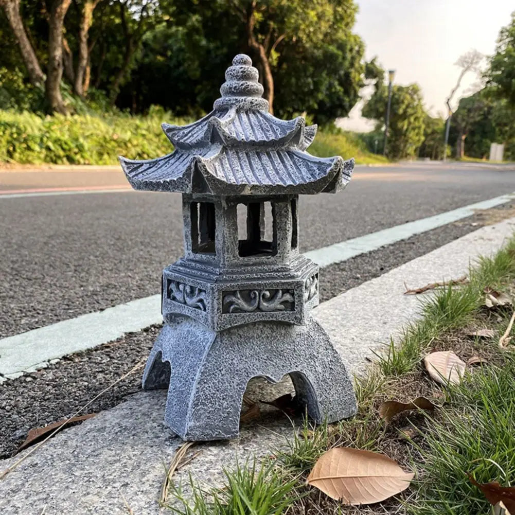 lanterne solaire pagoda étanche pour jardin et terrasse zen - vue 8 sur 8