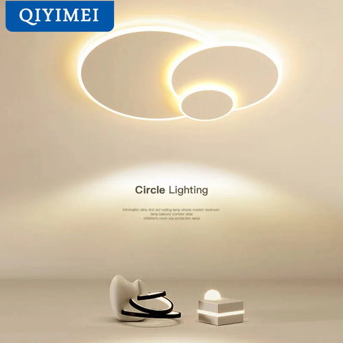 lustre led acrylique circulaire ultra-mince décor minimaliste moderne