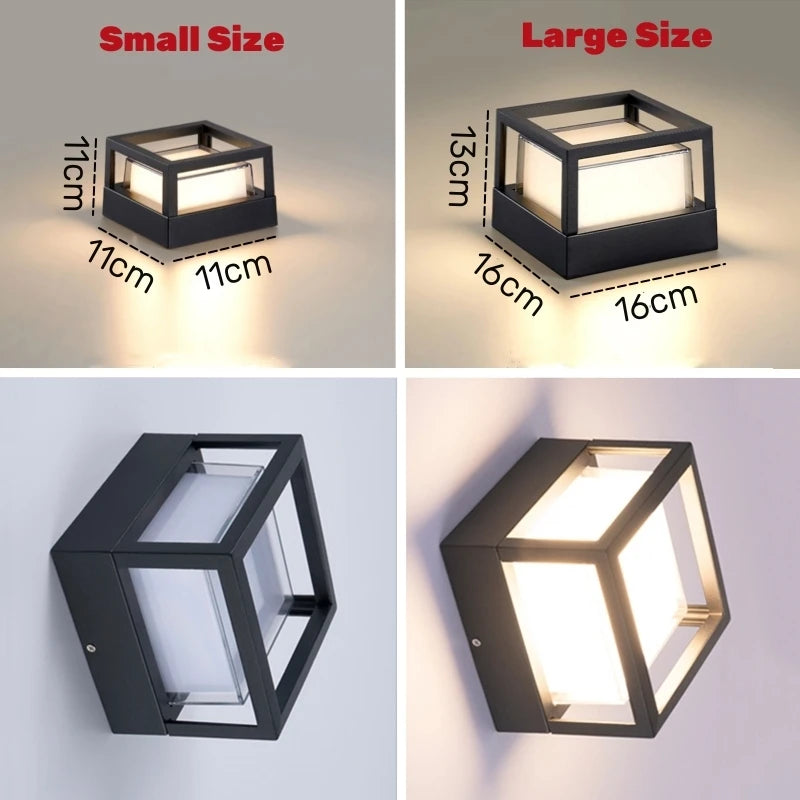 Applique murale intelligentes d'extérieur Tuya Wifi LED 10W Cube RGB App applique à intensité variable étanche jardin Alexa Google maison applique murale AC85-265V - vue 3 sur 12