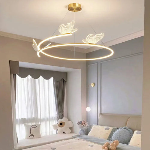 Lustre papillon LED mode créativité maison - vue 4 sur 9