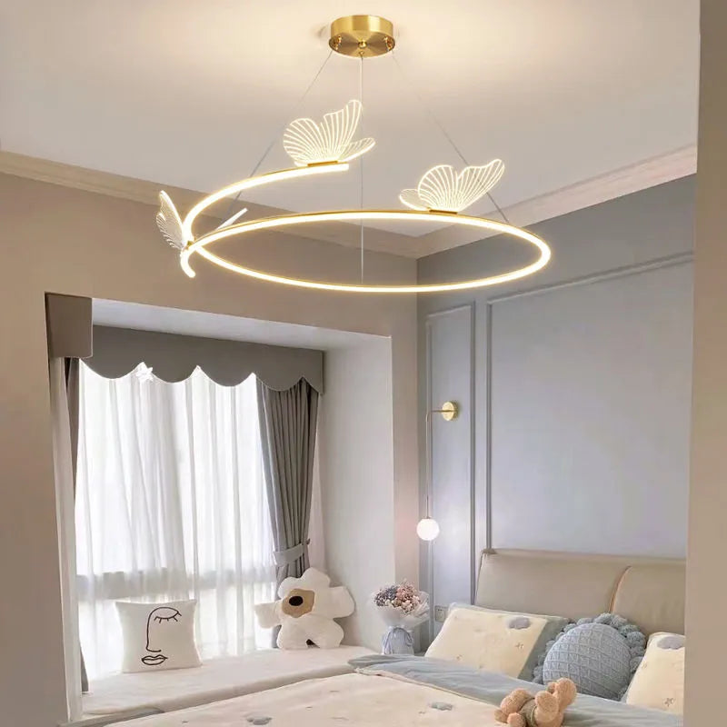 Lustre papillon LED mode créativité maison - vue 3 sur 9