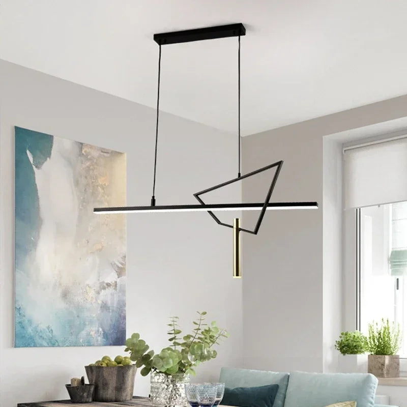 suspension géométrique en led pour intérieur moderne et élégant - vue 4 sur 7