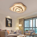 lustre led moderne en bois pour chalet loft intelligent