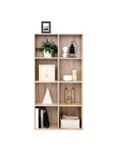 VASAGLE Bookcase, Wooden Bookshelf with 8 Compartments, Floor Standing Storage Unit for Files, Decor, In Study, Living Room