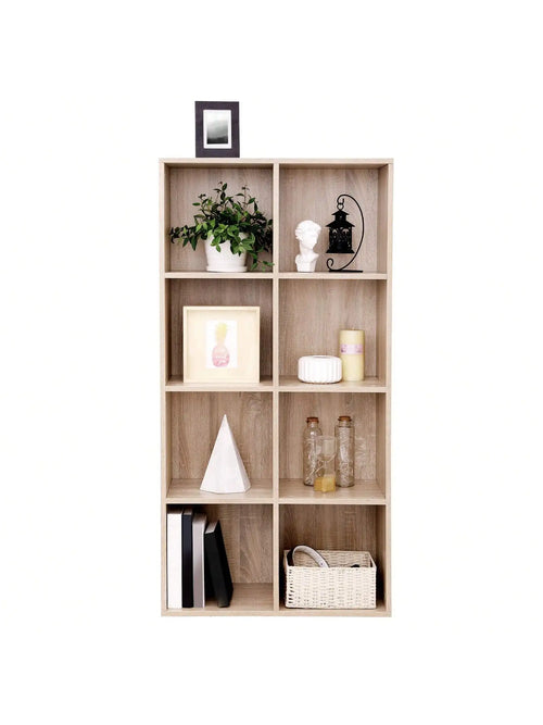 VASAGLE Bookcase, Wooden Bookshelf with 8 Compartments, Floor Standing Storage Unit for Files, Decor, In Study, Living Room - vue 4 sur 8