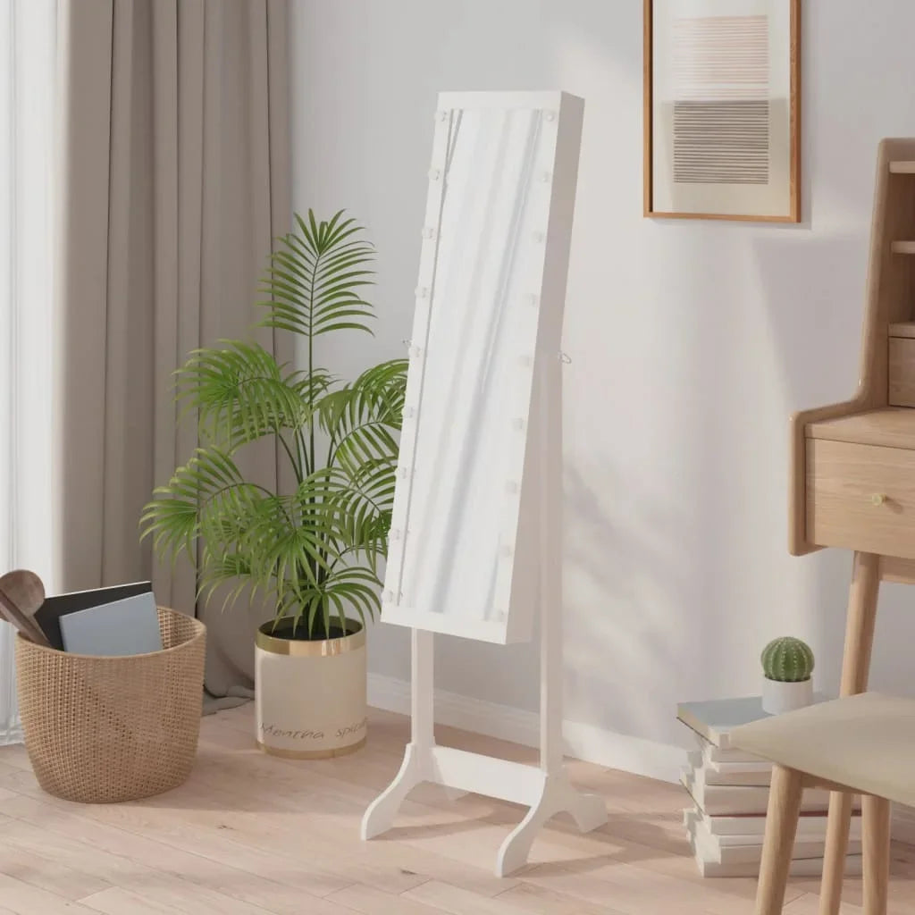 White floor mirror with white LED 34x37x146 cm, home decoration wall Deco living room decoration - vue 4 sur 7