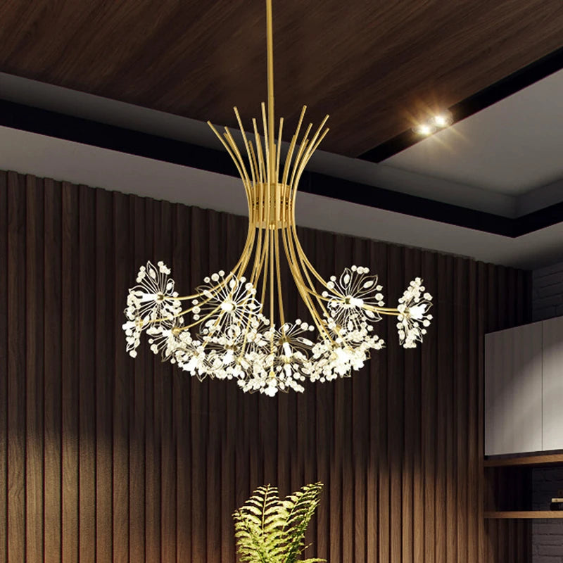 suspension décorative en forme de bouquet de cristal américain - vue 3 sur 8