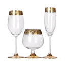 Verre à vin cristal style europeen bord argent