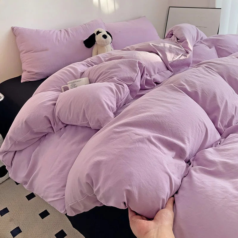 housse de couette simple en coton doux et respirant