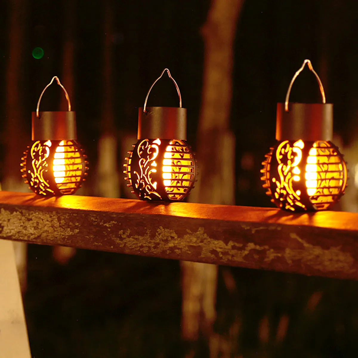 Lampe solaire étanche flamme vacillante jardin - vue 2 sur 7