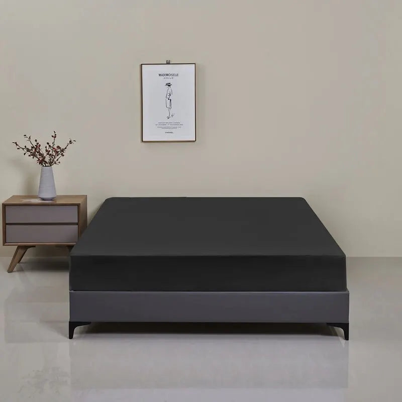 Safe Waterproof Mattress Protector, Soft Comfortable Breathable Solid Color Bedding Mattress Cover Fitted, Machine Washable - vue 12 sur 14