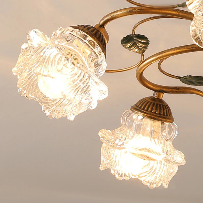 plafonnier décoration led à fleur intérieur
