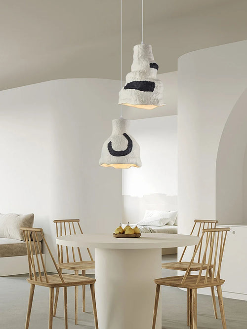 Nordic LED wabi sabi minimalist chandelier for bar, restaurant, guest house - vue 2 sur 10