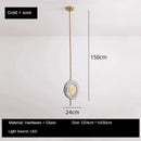 Modern glass chandelier for minimalist interior decor