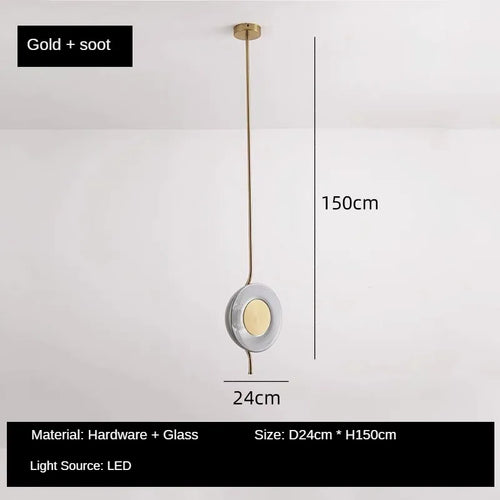 Modern glass chandelier for minimalist interior decor - vue 9 sur 8
