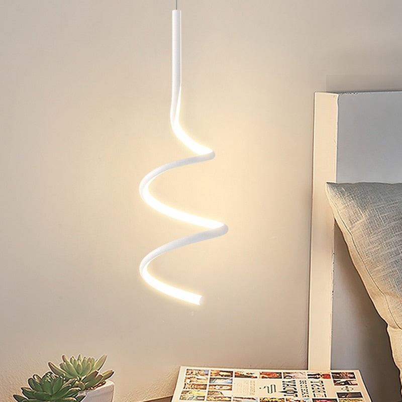 Suspension design LED minimaliste ondulé Polino - vue 2 sur 9