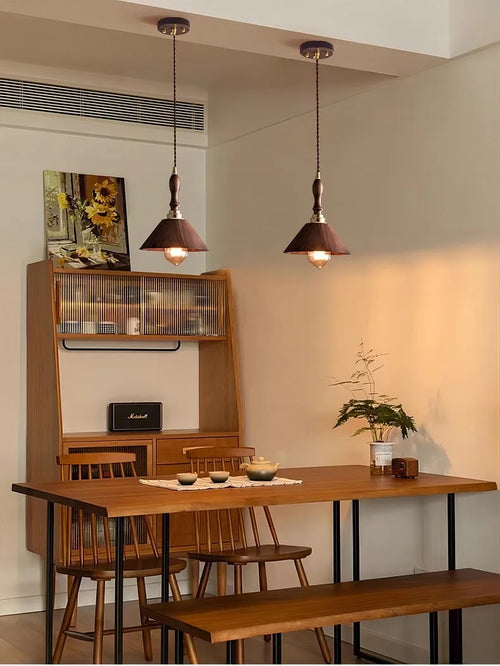 lustre en bois massif style japonais pour intérieur élégant