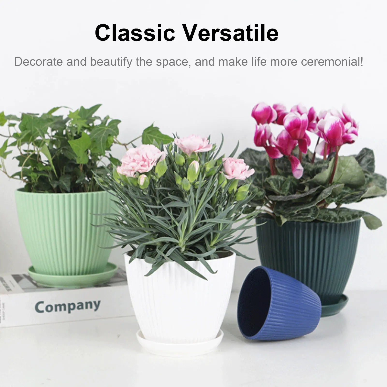 pots de jardin multicolores avec plateau pour semis de fleurs - vue 5 sur 10
