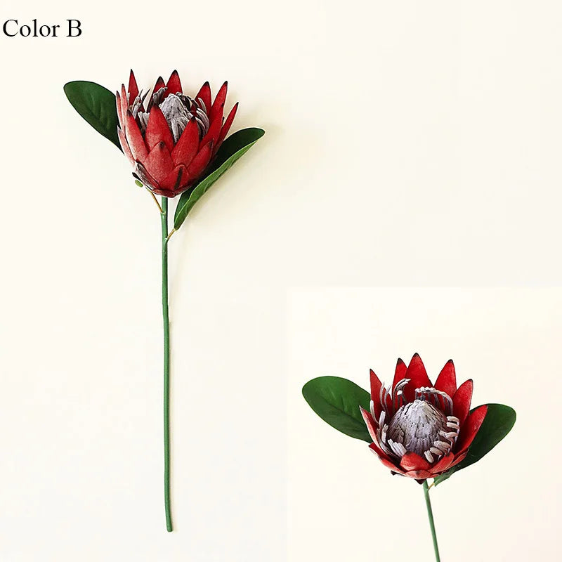 branche de protea cynaroides fleurs artificielles pour jardin et décoration - vue 7 sur 12