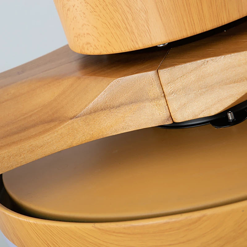 ventilateur de plafond moderne en bois avec lumière led et télécommande - vue 7 sur 12