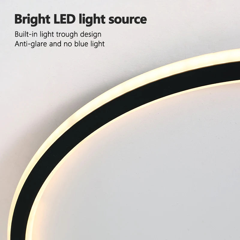 plafonnier minimaliste rond lumineux design créatif moderne - vue 7 sur 10