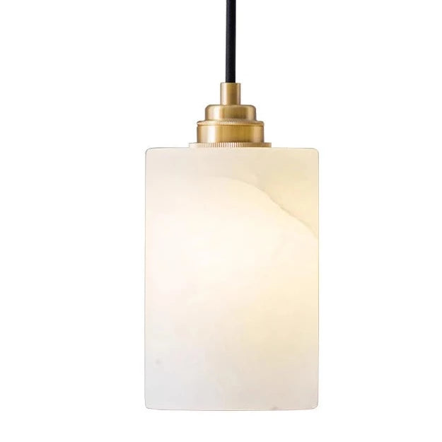 Lustre en laiton et marbre importé - vue 13 sur 19
