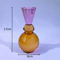 Coloured crystal candle holders for modern and romantic decor