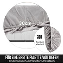 Bed Linen 4-Piece Bedding Sets,1 Duvet Cover 140x210cm & 2 Pillowcases 80x80cm & 1 Fitted Sheet 140x 200x30cm,Polyester,grey