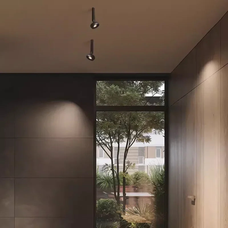 projecteur led rotatif réglable pour entrée allée décor spot - vue 4 sur 9