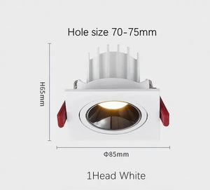 Dimmable integrated LED spot ceiling light