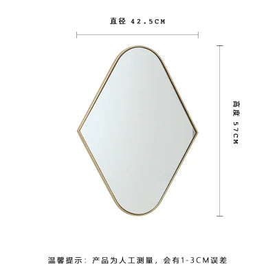 Bathroom mirror, makeup mirror, wall mounted irregular shaped bathroom, irregular water droplet mirror, entrance decoration, hou - vue 10 sur 11