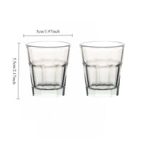 Lot de 2 petits verres cocktail transparents
