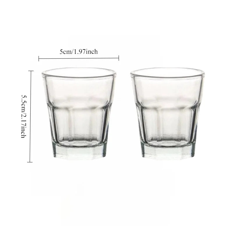 Lot de 2 petits verres cocktail transparents