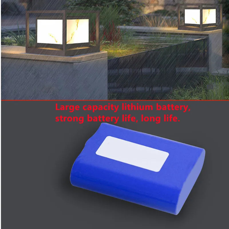 lampe de jardin en marbre solaire étanche pour extérieur - vue 6 sur 14