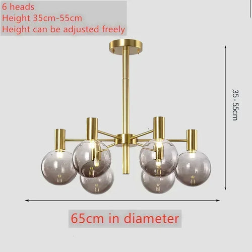 Nordic minimalist glass pendant light for modern decor - vue 14 sur 14