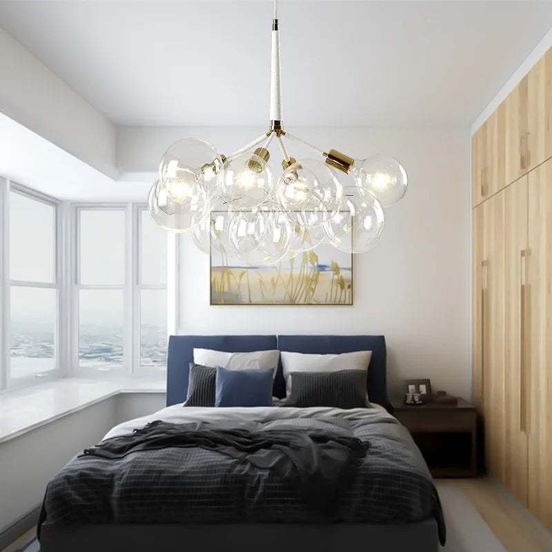 suspension moderne en verre pour décoration intérieure élégante - vue 4 sur 24