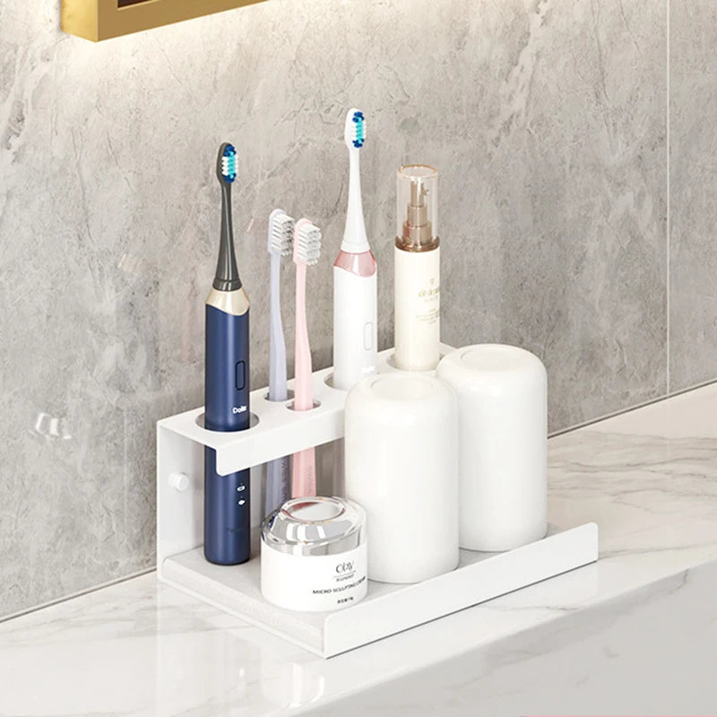 Aluminum Wall Mount Electric Toothbrush Holder for Bathroom, Shower, Toothbrush Hanger Brush Stand, Hanger Bathroom Organizer - vue 11 sur 15
